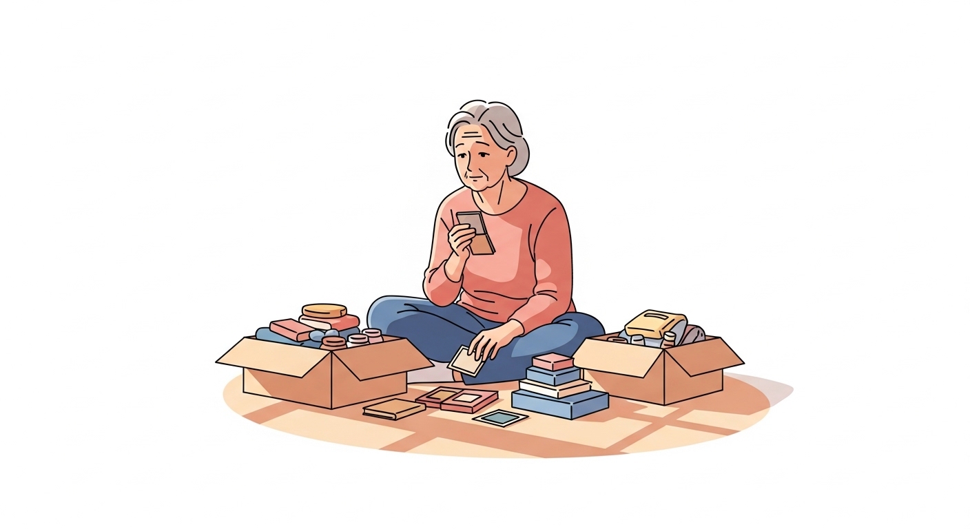 捨てられない 片づけ、60代 整理、シニア 整理術