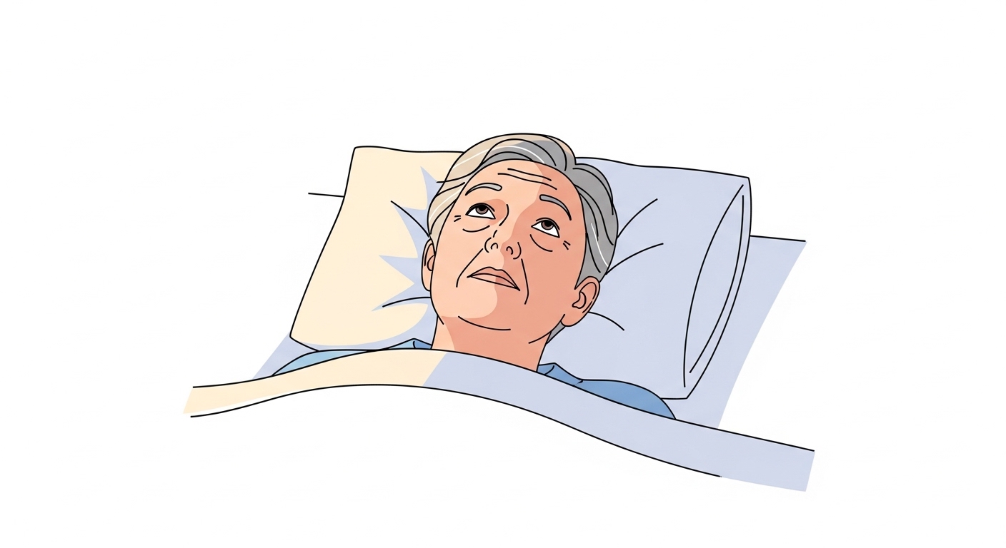 夜中に目が覚める 高齢者、シニア 睡眠、眠りが浅い