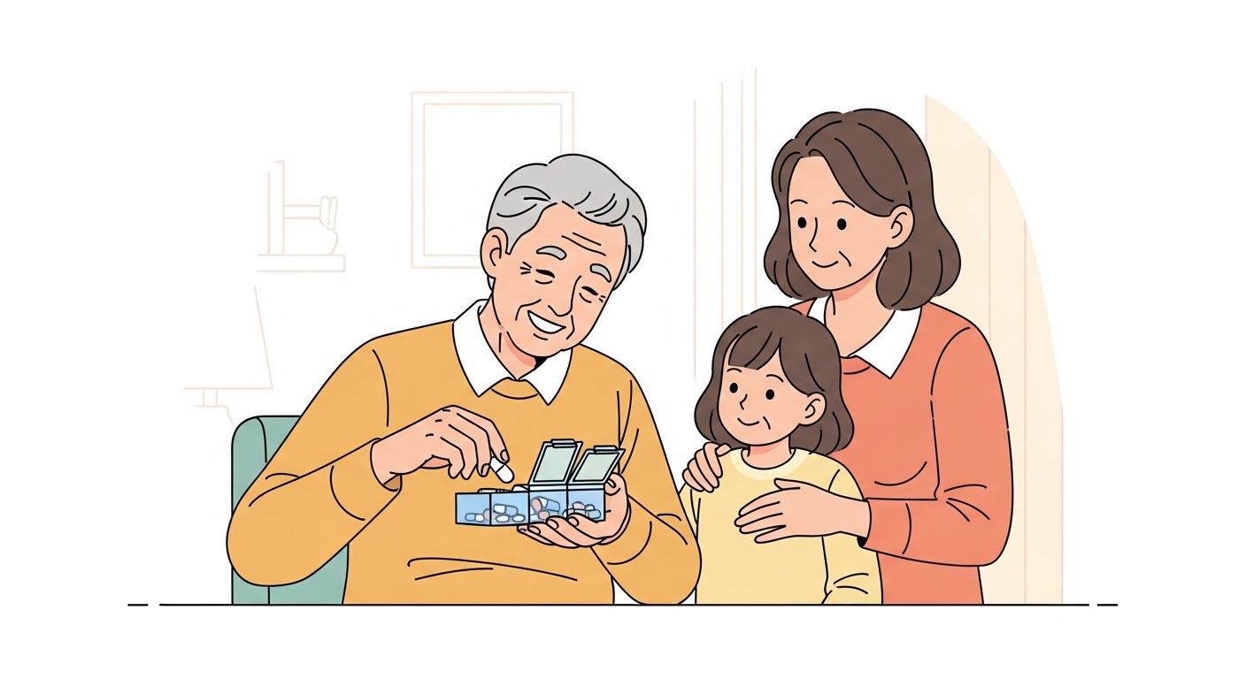 「これならできる!」うちの親も笑顔になった、薬ケースと声かけの小さな工夫